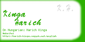 kinga harich business card